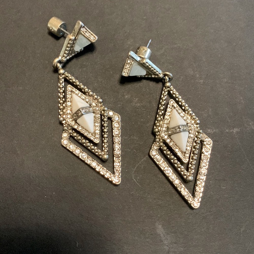 Chloe + Isabel Chandelier Earrings - Blue, Gold, White